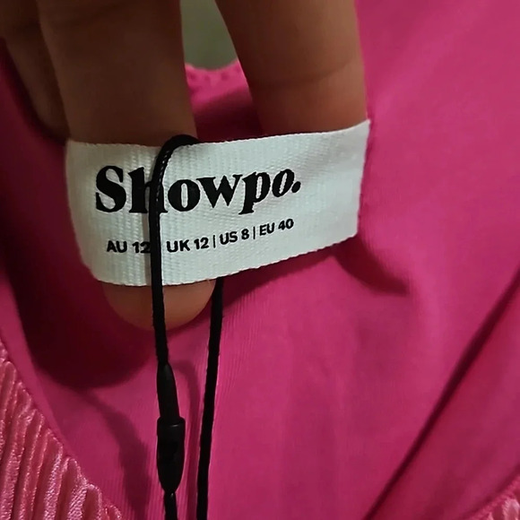 Showpo ELOWEN PLISSE CROP Top Pink Size US 8 NWT - Picture 7 of 9